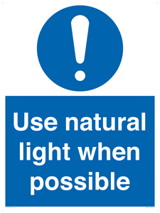 Use natural light when possible